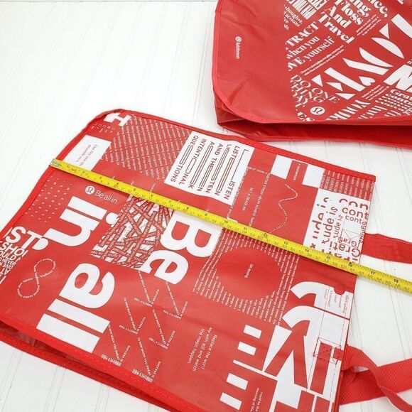 Lululemon Reusable Shopping Bag Red Large - Picture 5 of 5